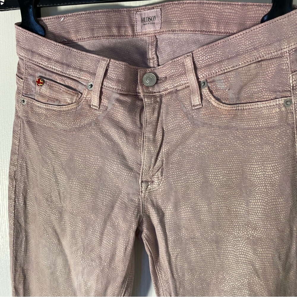 Sz 27 Hudson Jeans (Nico) snakeskin pink